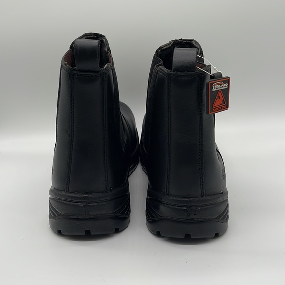 Tegopro Shoes Tegopro Black Leather Safety Protection Hard Toe Boots Mens - Picture 4 of 4